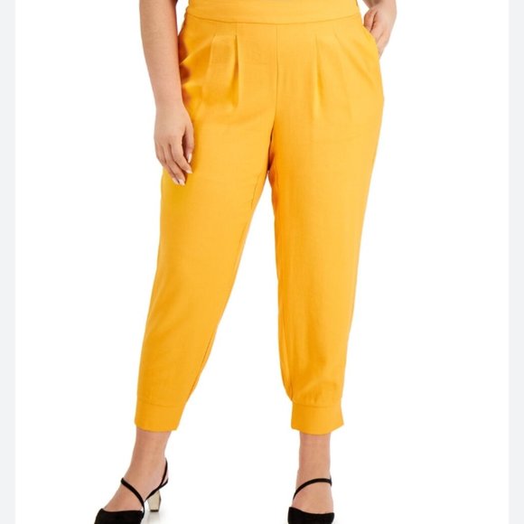 INC Concepts High Rise Tangerine Crush Jogger Pants - Picture 2 of 14